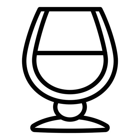 Cognac Glass Icon Outline Style 14186370 Vector Art At Vecteezy