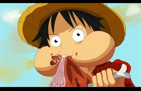 Luffy Love To Eat Meat Manga Anime One Piece Anime Luffy