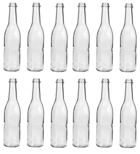 Nms Clear Glass Woozy Sauce Bottles 12 Ounce Case Of 12 No Lids