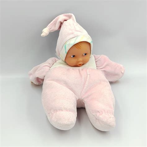 Doudou Poup E Baby Pouce Rose Blanc Ray Corolle