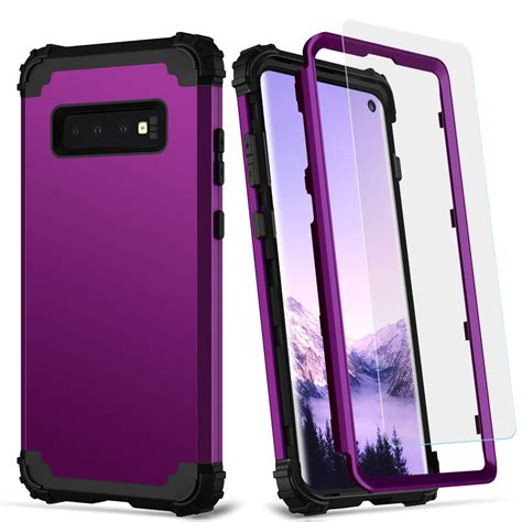 Dteck Galaxy S9 Case With Tempered Glass Screen Protector Dteck Heavy Dual Layer Full Body