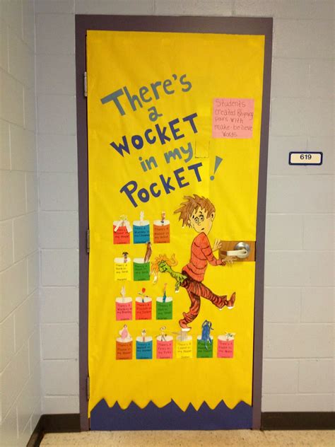 Theres A Wocket In My Pocket Our Dr Seuss Door My Kindergarteners