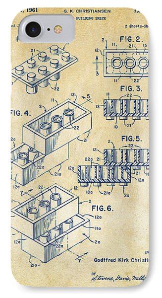 Vintage 1961 Toy Building Brick Patent Art Drawing By Nikki Marie Smith