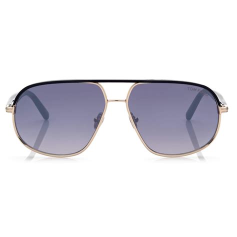 Tom Ford Maxwell Sunglasses Pilot Sunglasses Gold Ft1019