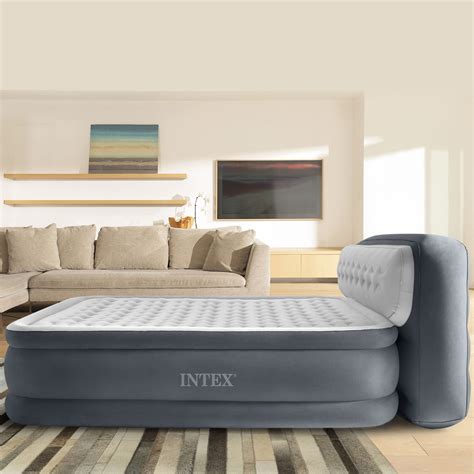 Colchón hinchable Intex 64448 Ultra Plush con cómoda cabecera para