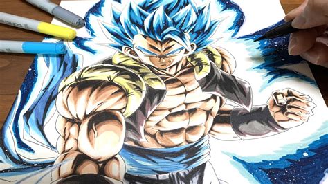 Drawing Gogeta Ssj Blue Dblegends Youtube