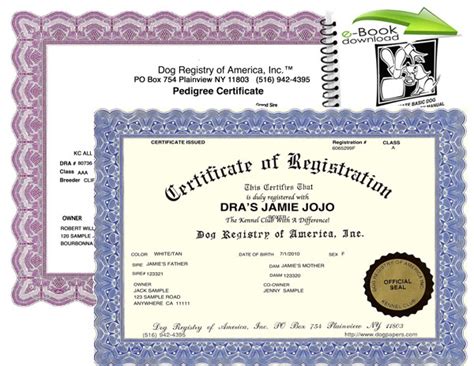 Pedigree Certificate Dog | ubicaciondepersonas.cdmx.gob.mx