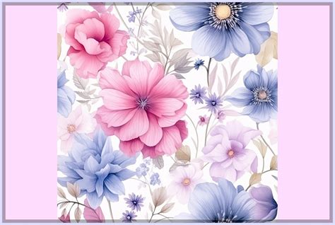 Pastel Watercolor Flowers Pattern Graphic by Forhadx5 · Creative Fabrica