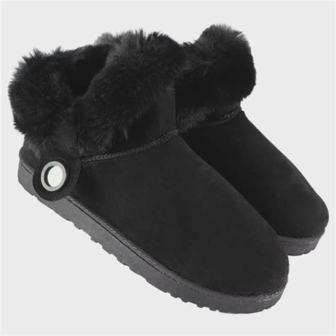 Pantufa Botinha Adulta Feminina Pelinhos Modacoelho De Pel Cia