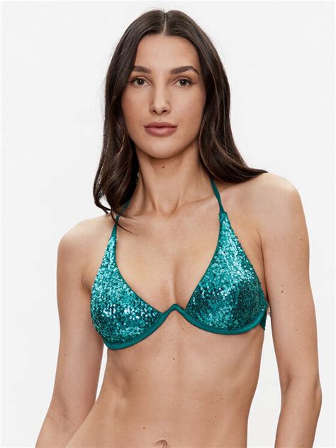 Guess Góra od bikini E3GJ01 KBMV0 Turkusowy Modivo pl