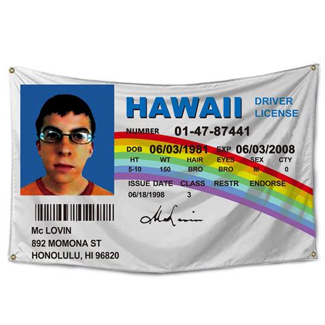 Buy Mclovin Id Flag 3x5ft Fake Driver License Bannerwall Flag With 4