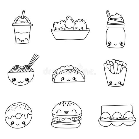 Cute Easy Kawaii Food Kawaii Character Drawings I Use A Black Marker