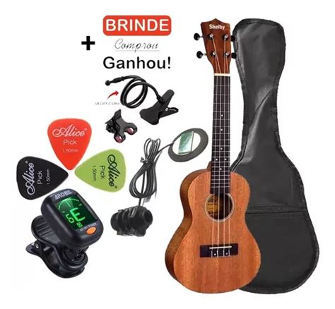 Kit Completo Ukulele Concerto El Trico Su M Shelby Parcelamento Sem