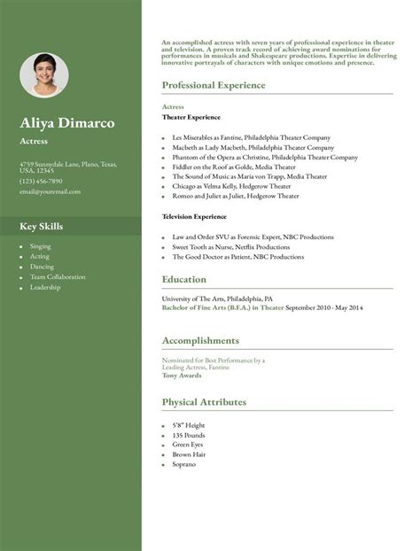 Theater Resume Examples And Templates For Resumebuilder