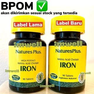 Jual Natures Plus Iron Vitamin Zat Besi Anemia 90 Tablets ORI