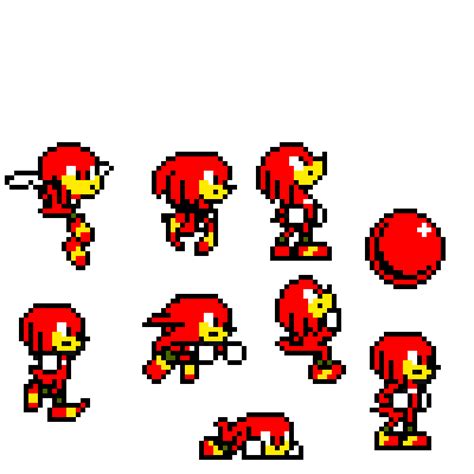 Pixilart - Knuckles sprites by Chaza