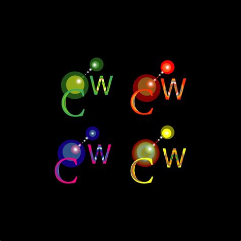 CREATIVE CW MULTI COLOUR LOGO,CW LOGO MONOGRAM FOR 7162973 Vector Art ...