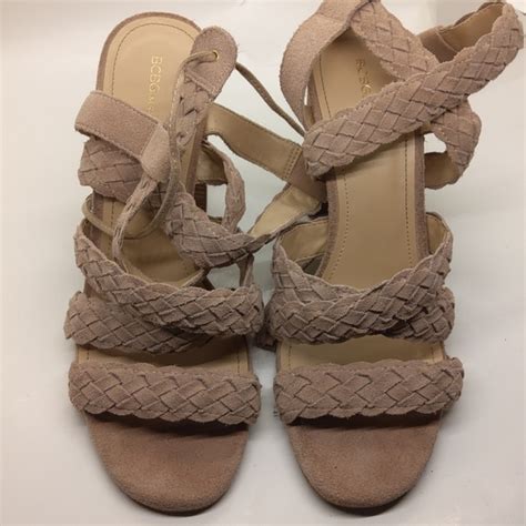 BCBGeneration Shoes Bcbgeneration Ledina Nude Heels Back Tie Sandals Poshmark