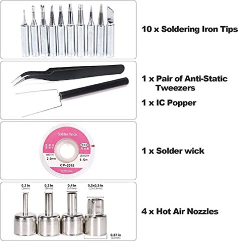YIHUA D In Hot Air Rework And Soldering Iron Station With Memories Large LCD Screen