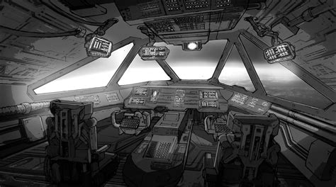 Spaceship Cockpit Concept Art