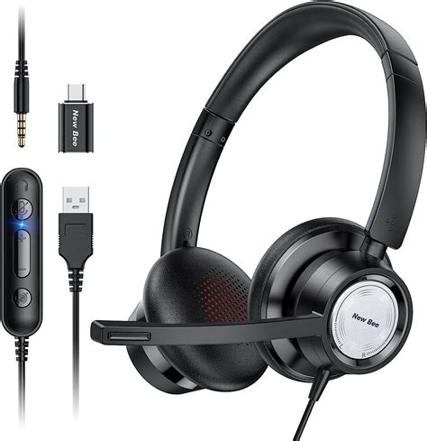 New Bee Usb Headset With Microphone Headphones With Microphone With