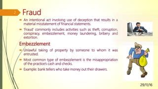 Fraud embezzlement | PPT