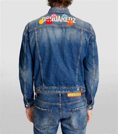 Mens Dsquared2 Navy X Pac Man Denim Jacket Harrods Us