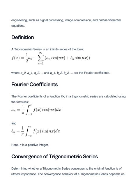 Solution Trigonometric Series And Fourier Transform Studypool