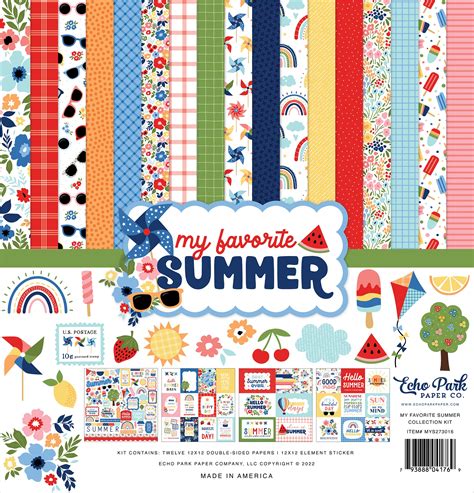 Echo Park Collection Kit 12x12 My Favorite Summer 793888041769