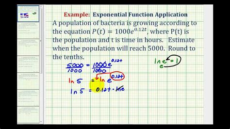 Ex Use A Given Exponential Growth Function Youtube