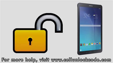 How To Unlock Any Samsung Galaxy Tab E Using An Unlock Code Youtube