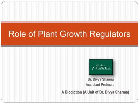 Plant Growth Regulators Ppt