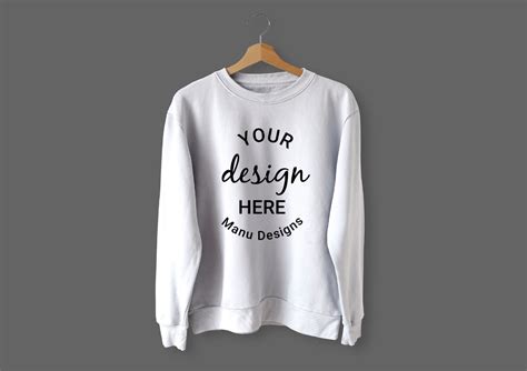 White Front Sweater Mockup Graphic by Manu Designs · Creative Fabrica