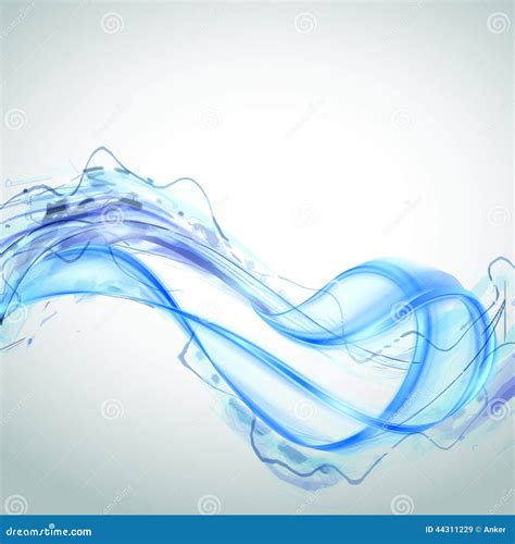 Abstract Blue Water Splash Isolated On White Background Stock Vector