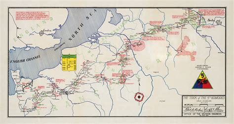 5th Armored Division Campaign Map – HistoryShots InfoArt