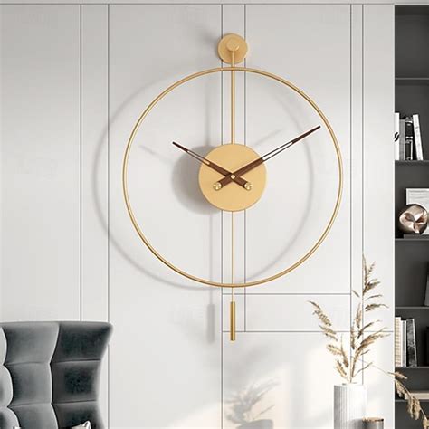 Reloj De Pared De P Ndulo Grande Cl Sico Marco Decorativo Y De Metal