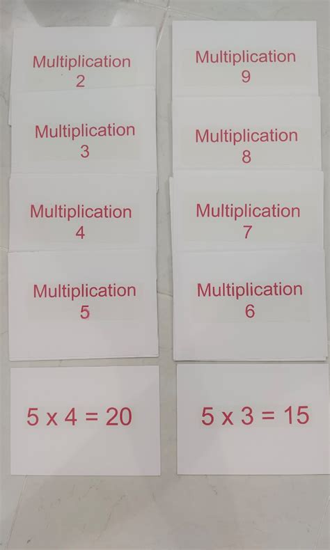 Multiplication Flashcards #2, Babies & Kids, Infant Playtime on Carousell