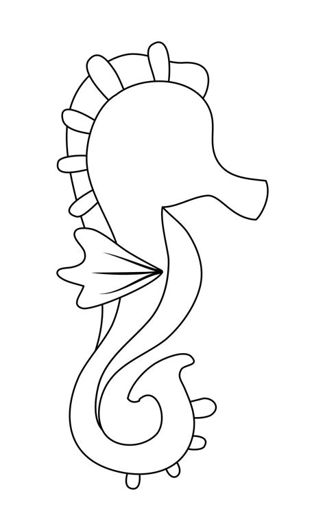 Seahorse Template Printable Large