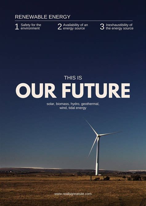 Blue Full Photo Renewable Energy Poster Templates By Canva Tidal