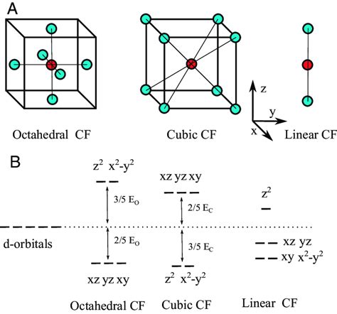 Illustration Of Crystal Field Splitting In Tmos A Demonstrates Download Scientific Diagram