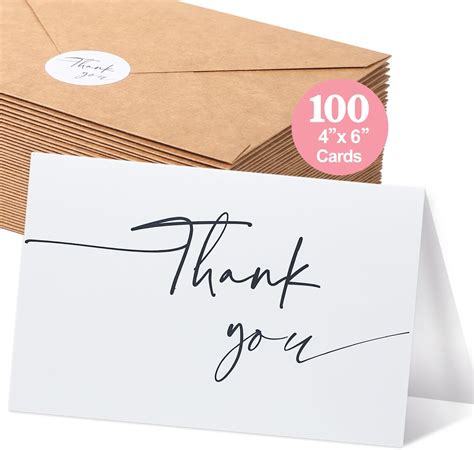 Amazon Ohuhu Thank You Cards With Kraft Envelopes And Matching