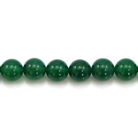 Green Agate Round Mm X Pcs Gemstone Beads