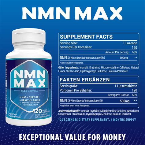 Buy Nmn Mg Sublingual Fast Acting Max Absorption Nmn Nicotinamide