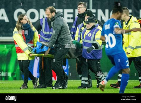 Gent Belgium 30th Nov 2023 Gent S Goalkeeper Paul Nardi Lies