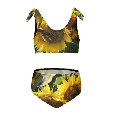 Bee Daisy Flower Girl S Piece Bikini Set Beach Sport Swimsuit Swimwear Y Cm Walmart