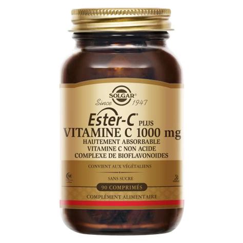 SOLGAR ESTER C PLUS 1000 MG VITAMINE C 90 COMPRIMÉS Pharmacie