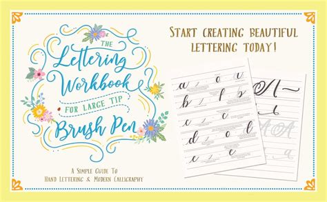 The Lettering Workbook For Large Tip Brush Pen A Simple Guide To Hand