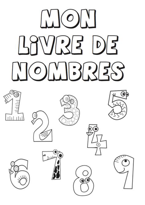 Le livre de nombres 1 à 9 Mathématiques à l école maternelle