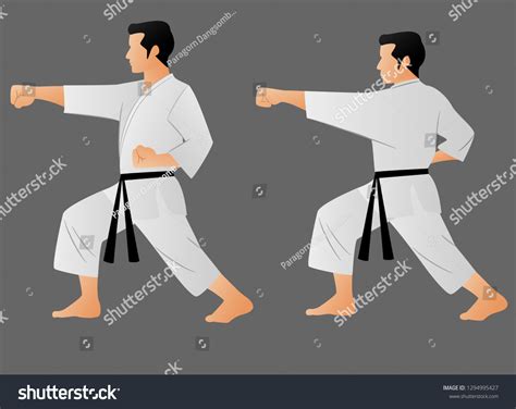 Karate Punch Graphic Vector Stock Vector (Royalty Free) 1294995427 | Shutterstock