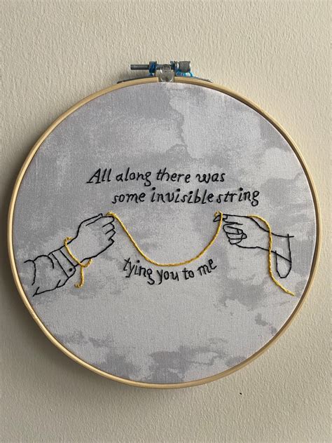 Taylor Swift Invisible String Folklore Embroidery Embroidery Hoop